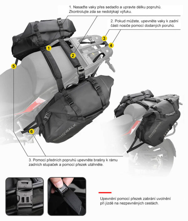 Rhinowalk sedlové tašky 18l - M - Image 8